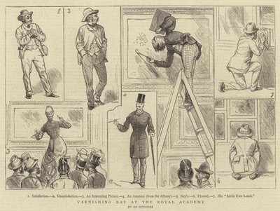 Jour de vernissage à la Royal Academy - Alfred Chantrey Corbould